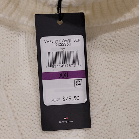 NWT Tommy Hilfiger Varsity Cowlneck Sweater XXL - Picture 4 of 6